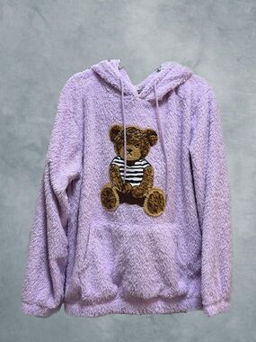 IMAN Lavender Plush Fuzzy Hoodie